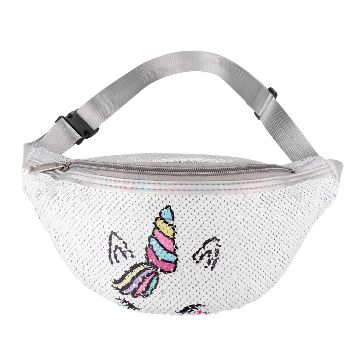 bianco Fenical marsupio con paillettes unicorno cartone animato marsupio  con paillettes cintura femminile marsupio marsupio marsupio per allenamento  fitness Valigeria urban-earth.co.uk