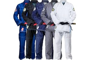 Gold BJJ Aeroweave Jiu Jitsu Gi - Ultra Lightweight BJJ Gi - Preshrunk Brazilian Jiu Jitsu Uniform for Men
