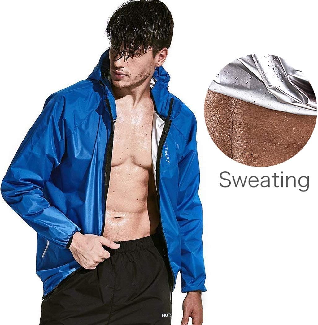 HOTSUIT Sauna Suit Men Anti Rip Boxing Sweat Suits Exercise Workout Jacket : Sports & Outdoors