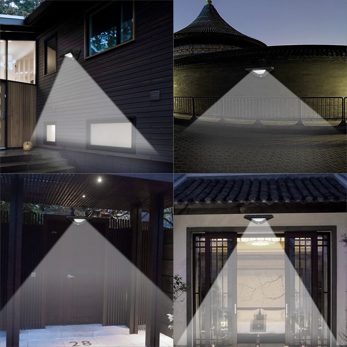 Poweradd 16 LED Solar Light, Super Bright Solar Powered Wireless PIR Motion Sensor Security Wall Light Lamp, IP 55 Waterproof Outdoor Light for Garden, Yard, Driveway, Pathway.