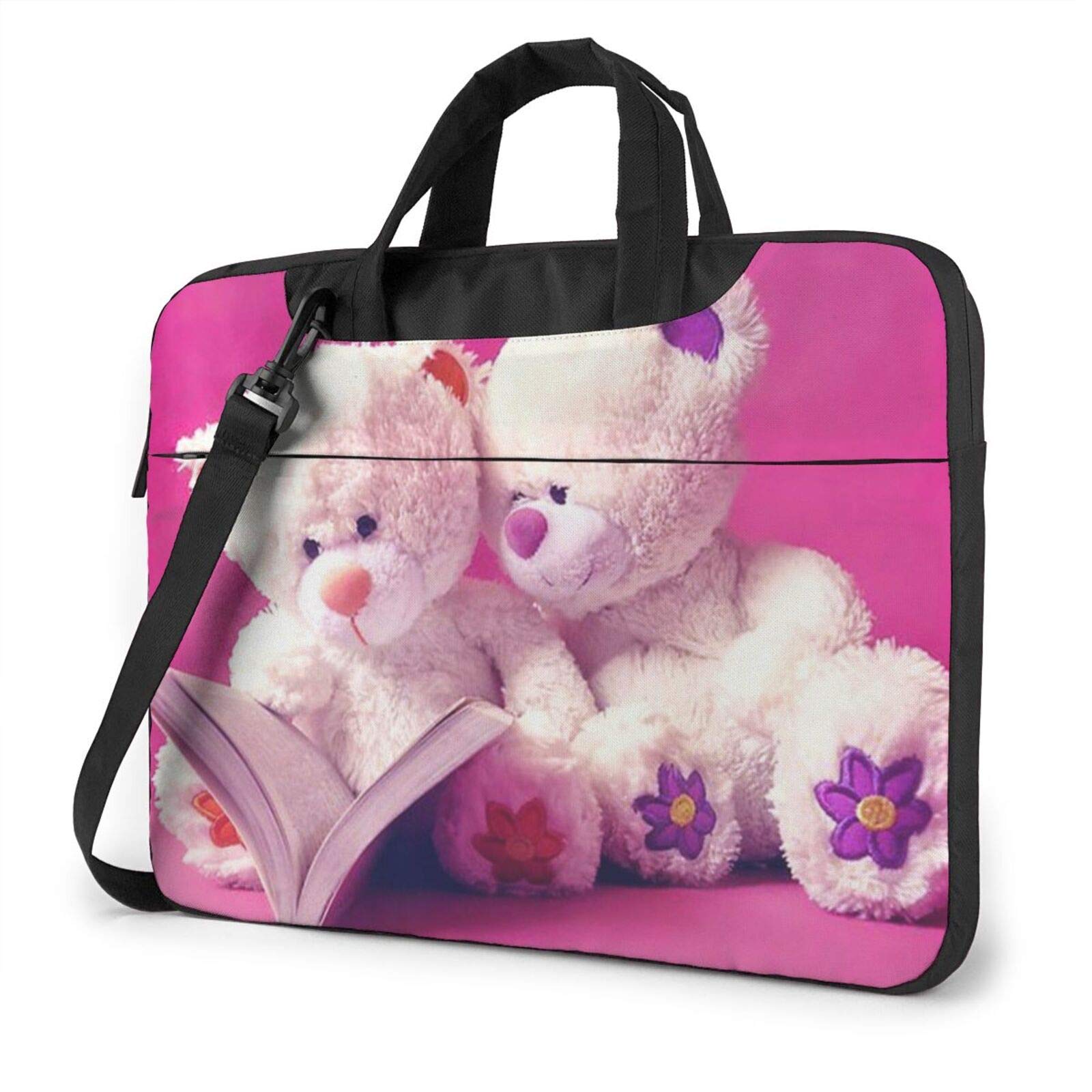 Laptop Shoulder Messenger Bag Briefcase Bear Toys Laptop Bag Shockproof Foam Computer Protective Bag