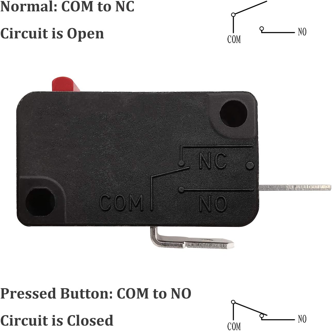 Microwave Oven Door Switch Replacement Part, 16A 125VAC, KW3AT-16, Normally Open - 1Pc: Home Improvement