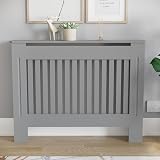 Vida Designs Chelsea Radiator Cover Olive Grey Medium 80x102x16 cm Internal view 5
