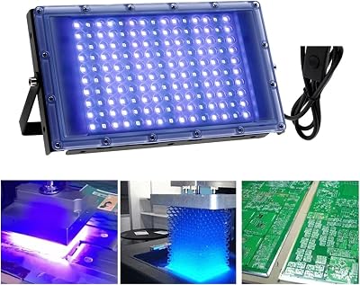 KAKAK 300W LED UV Floodlight 395nm 365nm Stage Backlight Waterproof for UV Glue