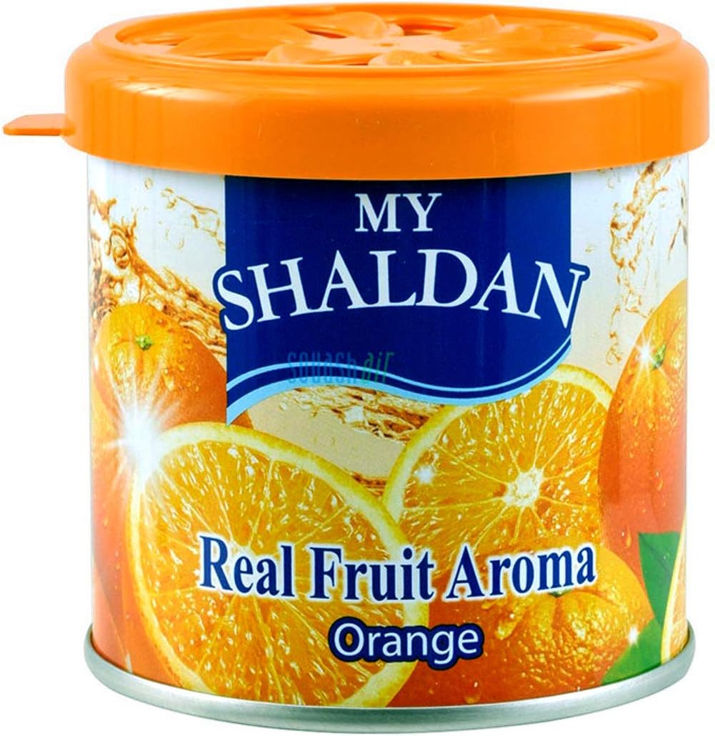 My Shaldan Car Air Freshener | Up to 8 Weeks | Natural Fruit extract (Orange) | 1-pack