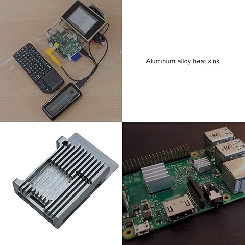 AnamSafdarButt59 para Raspberry Pi 4B Modelo B CNC Aleación de Aluminio Carcasa Metal Armor Shell con disipadores de Calor para Raspberry Pi 4B-NO Ventiladores