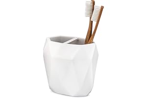 Essentra Home Modern White Collection Toothbrush Holder