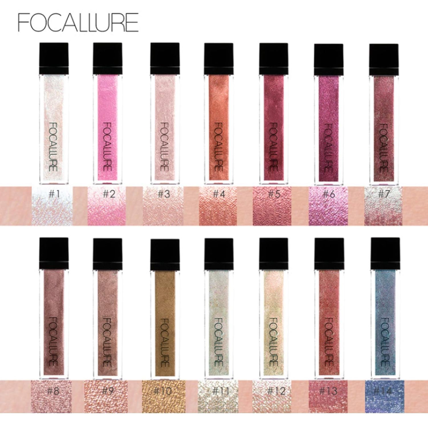 focallure shimmer metallic liquid eyeshadow