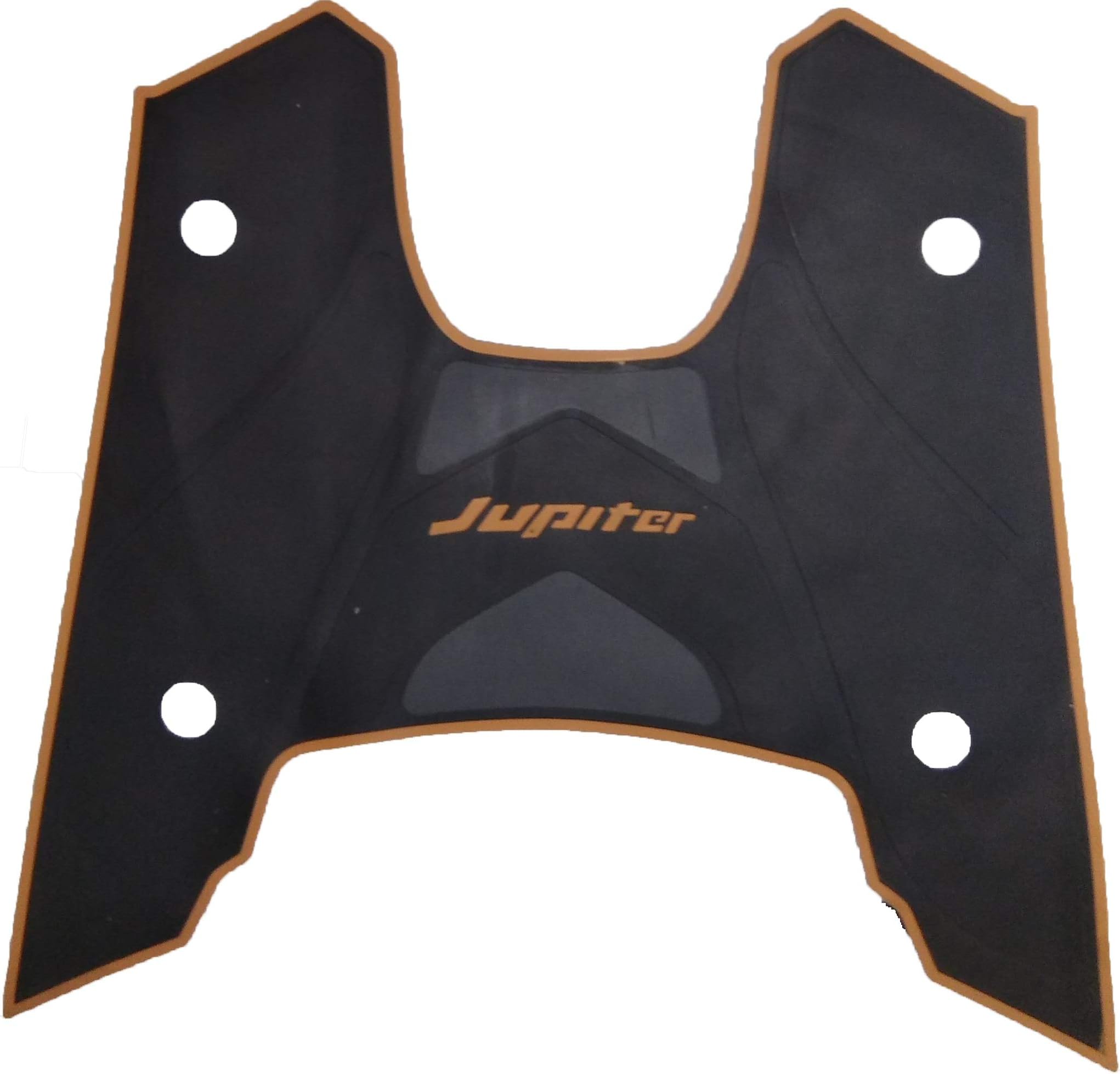 AOW Attractive Offer World Tow Wheeler Foot MAT for TVS Jupiter T-11 Colour (Black & Orange)