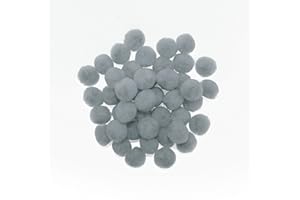 ART COVE 0.5 inch Grey Tiny Craft Pom Poms 100 Pieces