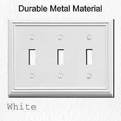 OKAWYC Triple Toggle Light Switch Cover Adler Metal
