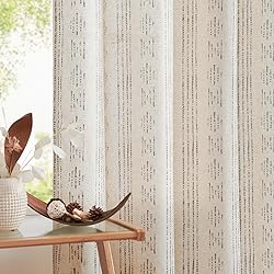 jinchan Boho Curtains Linen Curtains for Living