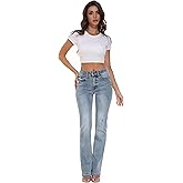 WAYRUNZ Women's Mid Rise Bootcut Jeans