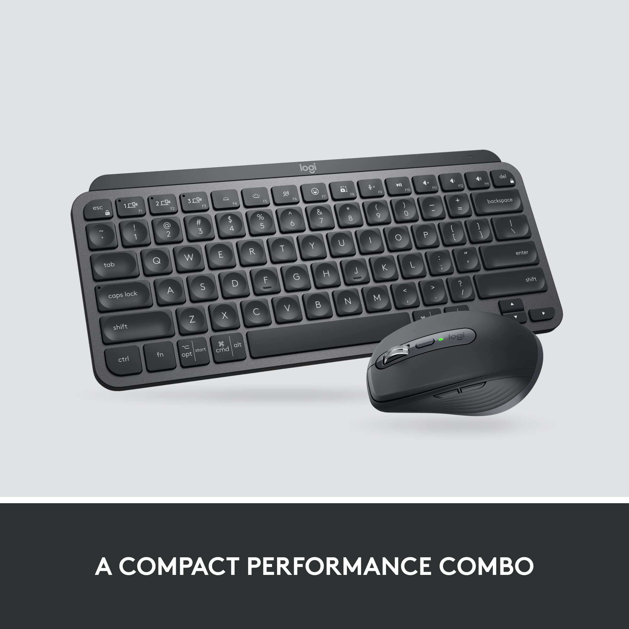 Logitech MX Keys Mini Combo for Business , Compact, Wireless Keyboard & Mouse, Logi Bolt Technology, Bluetooth, Certified Windows/Mac/Chrome/Linux - Graphite