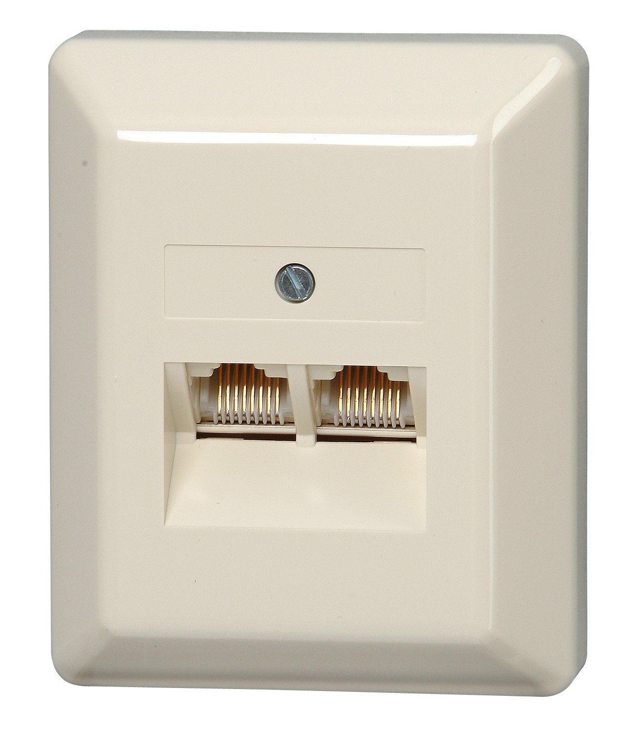 UAE-Anschlussdose AP 2f. ws,2x8polig Telephone Junction Box