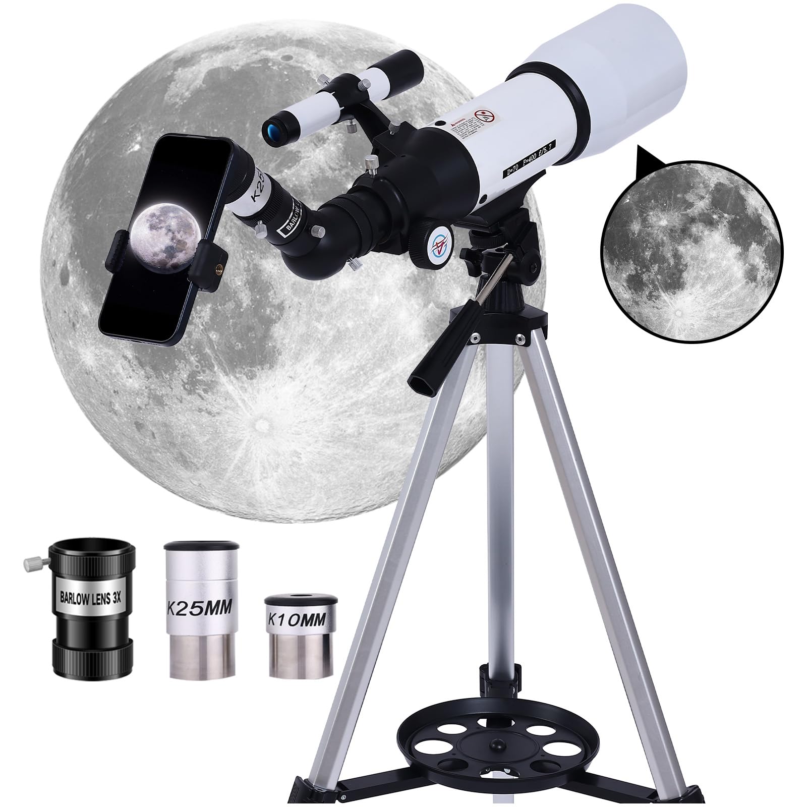 PISEZ Telescope for Adults & Beginner,70mm Aperture