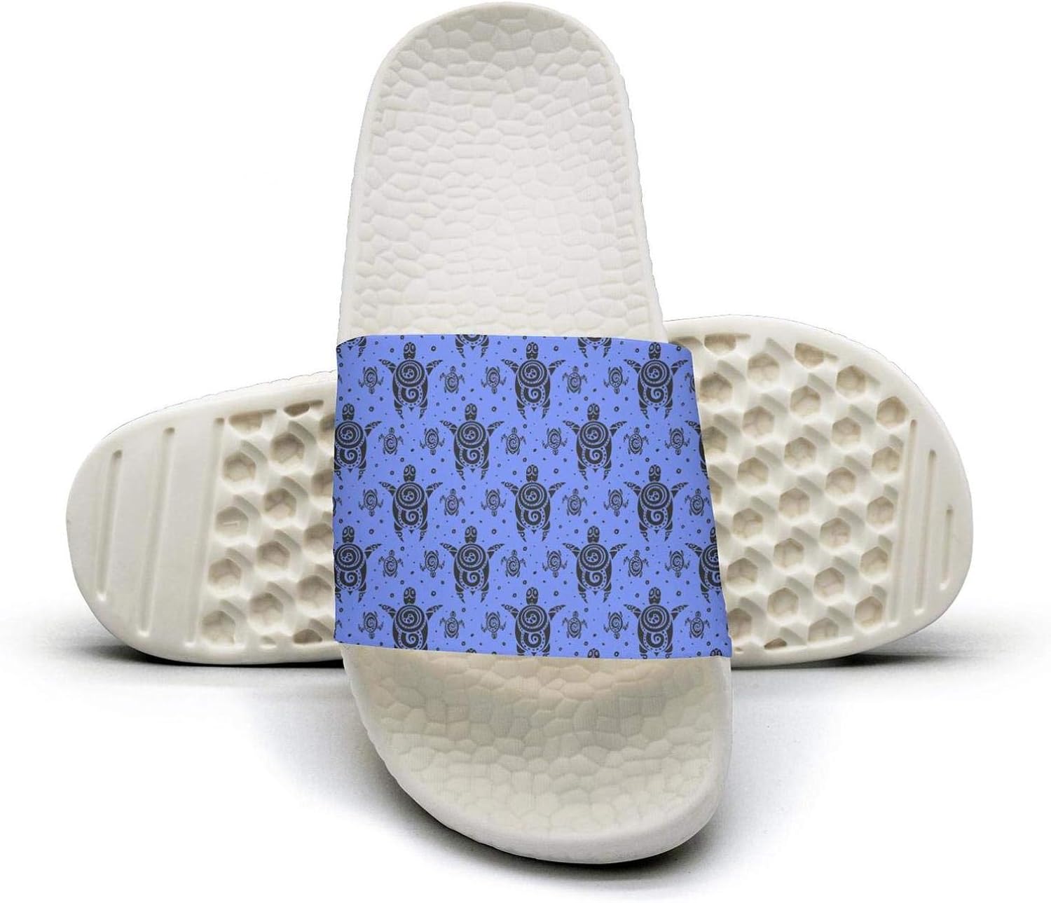 black and blue slippers