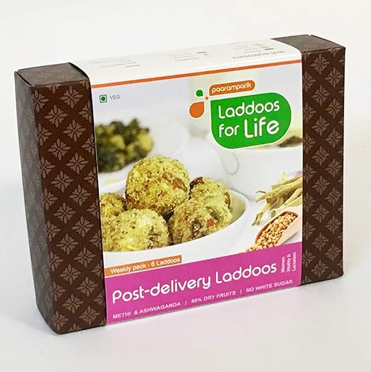 Paaramparik Post Delivery Gond Laddoos | Dry Fruits | Jaggery | Methi | Ghee (Pack of 1)
