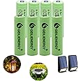 GEILIENERGY Ni-MH AA 600mAh 1.2V Rechargeable Batteries for Solar Lights, Garden Lights, Remotes, Mice(Pack of 8)