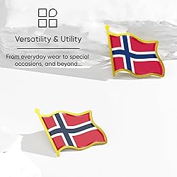 Norway Flag Lapel Pin - Enamel Metal National Badge