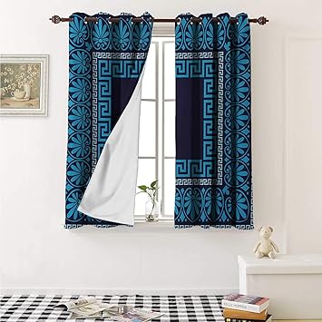 Amazon Com Greek Key Window Curtain Fabric Grecian Meandros