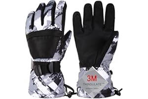 Pnosnesy Ski Gloves, Warmest Waterproof and Breathable Snow Gloves for Cold Weather, Fits Both Men & Women,for Parent Child Outdoor