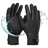 KAYGO Winter Waterproof Thermal Work Gloves, Double Latex Coated, Insulated Warm Liner For Cold Weather, KG145,Black