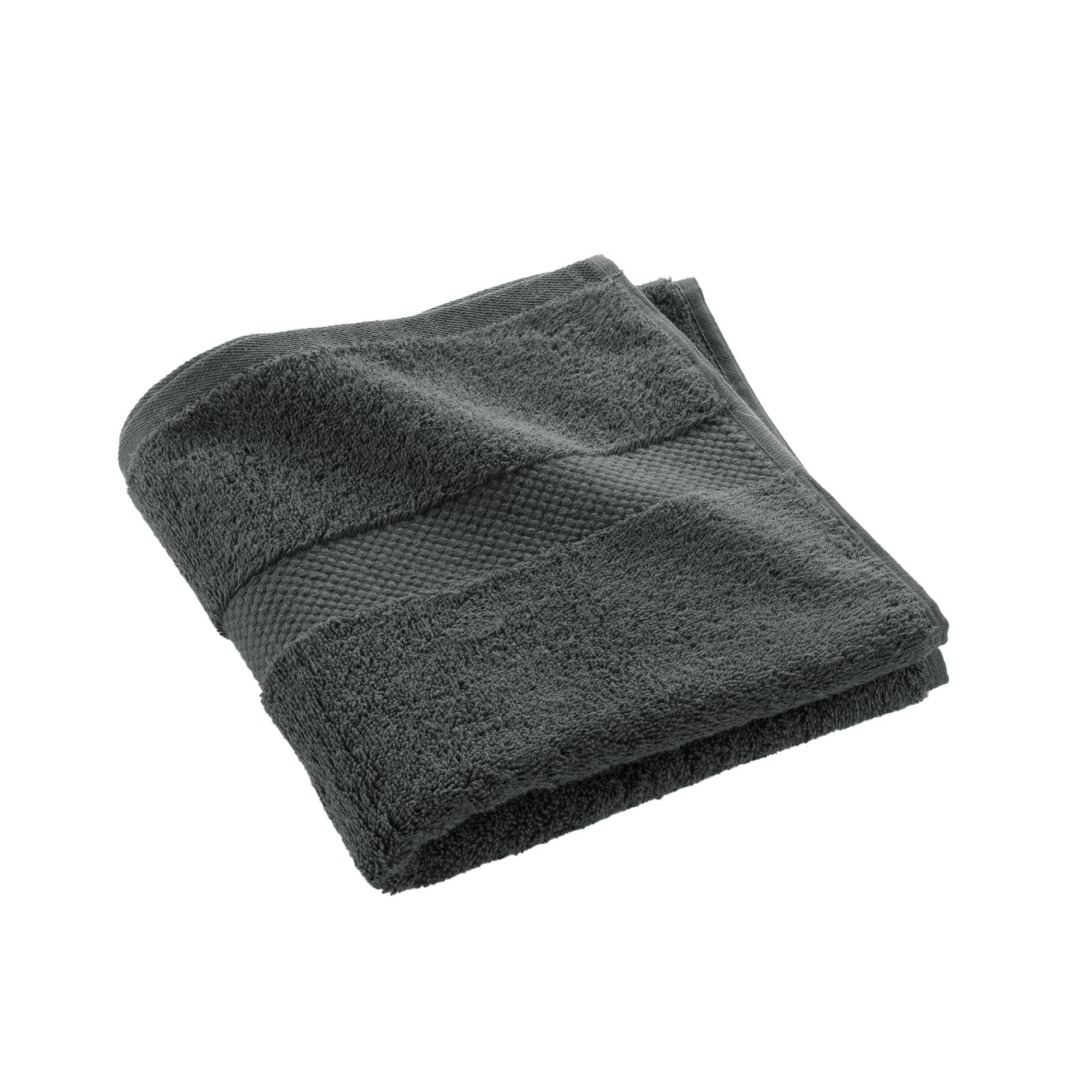Douceur d'Intérieur, Elegance Hand Towel (50 x 90 cm) Anthracite 100% Cotton Plain