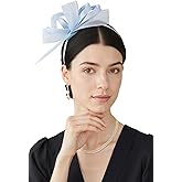 BABEYOND Fascinator Hats for Women - Tea Party Kentucky Ribbon Headband Derby Bridal Wedding Tulle Headpiece with Hair Clip