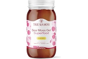TrueSeaMoss Sea Moss Gel - Cherry Sea Moss Gel - Alternative Form of Sea Moss - Made in the USA - 473 ml (16 Fl Oz)