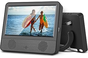 Jexiop 7" IPS 1080P Screen TV,Small Television with Digital ATSC Tuner, USB/TF Port,HDMI Input,Mini TVs for Camping Caravan Kitchen