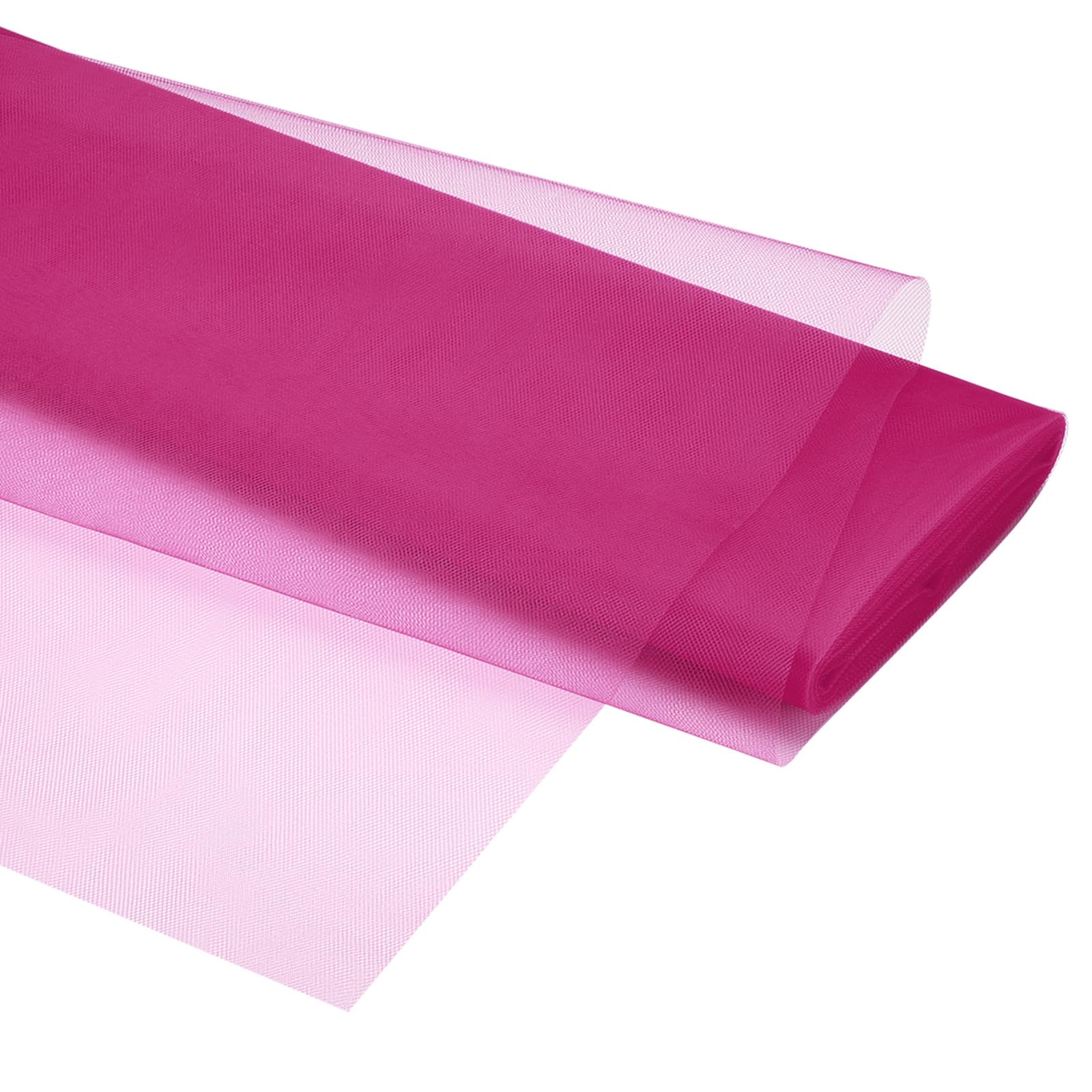 PATIKIL Tulle Fabric Rolls, 54 Inch by 20 Yards Fabric Spool Tulle Ribbon Netting Bolt for DIY Crafts Wedding Party Decorations, Tutu Skirts, Table Skirt, Gift Wrapping, Rose Red