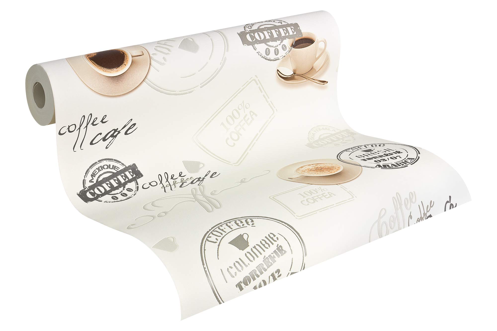 A.S. Création Wallpaper Il Decoro Wallpaper Coffee 10.05 m x 53 cm Beige Brown Cream Made in Germany 943081 94308-1