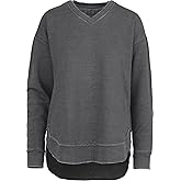 Royce Apparel Melange West Hall V-Neck Pocketed Poncho Fleece