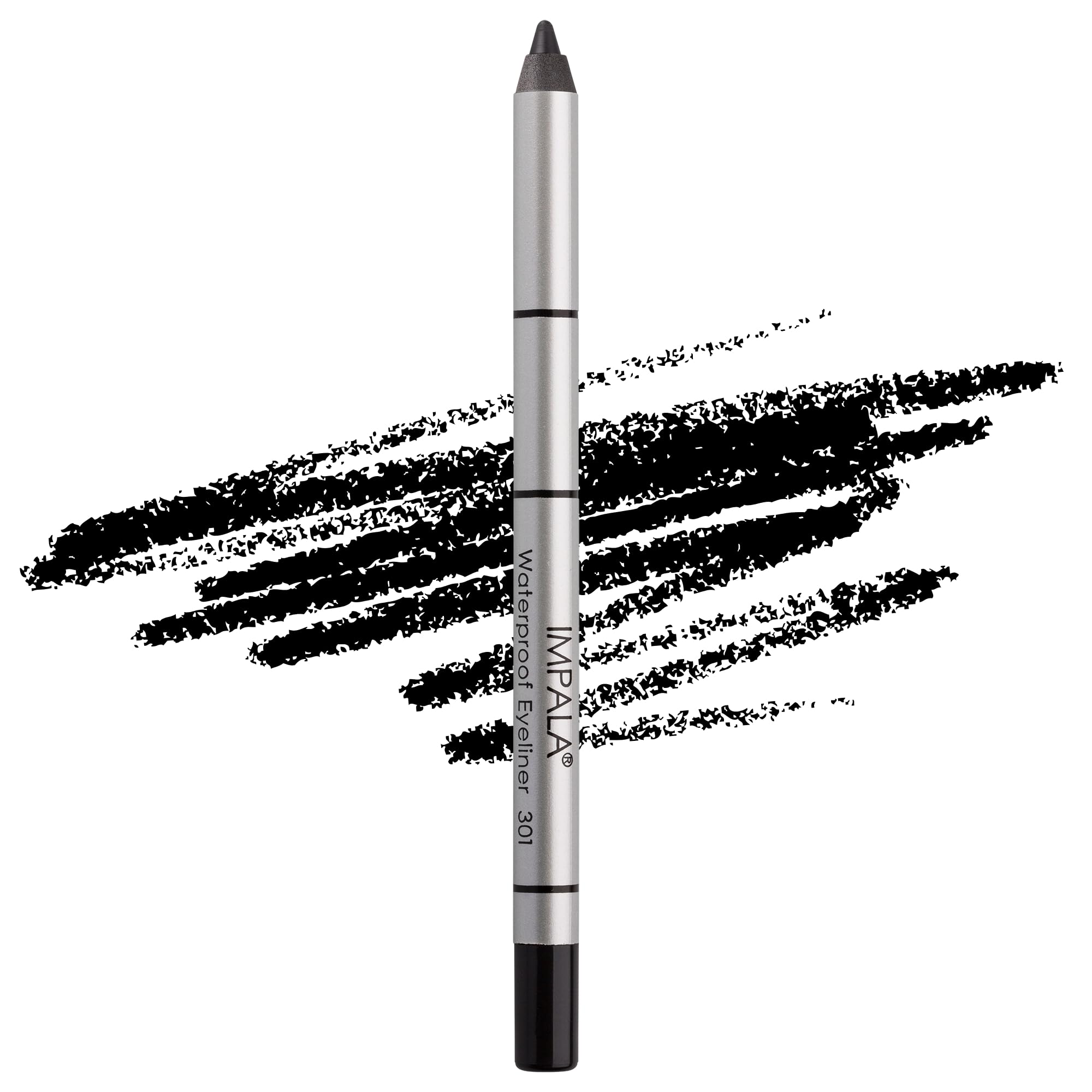 IMPALA | Creamy Waterproof Black Eyeliner Pencil 301 | Defined Contour or Smokey Effect | Dense and Creamy Texture, Easy to Apply | Bright, Long-Lasting, and Water-Resistant Color