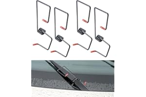 SCUARI 4PCS Windshield Wiper Arm Pressure Spring Booster,Car Accessories Spring Booster,Wiper Arm Booster with Silicone Cover,Wiper Arm Pressure Spring Set for Improved Visibility in Rain/Snow