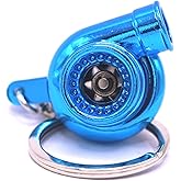 GT//Rotors Turbo Keychain Metal Spinning Turbocharger Automotive Mini Car Part Keychain Key Ring