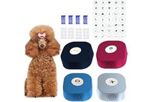 QUZOC Dog Buttons for Communication Talking Button Supports 30S repeatable Voice Recording Training Buzzer Clicker Speaking Buttons for Cats & Dogs (Dog Talking Button Set Pack of 4)