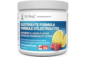 Dr. Berg Electrolytes Powder No Sugar - Enhanced w/ 1000 mg of Potassium & Real Sea Salt - Zero Sugar Electrolyte Powder - Ra
