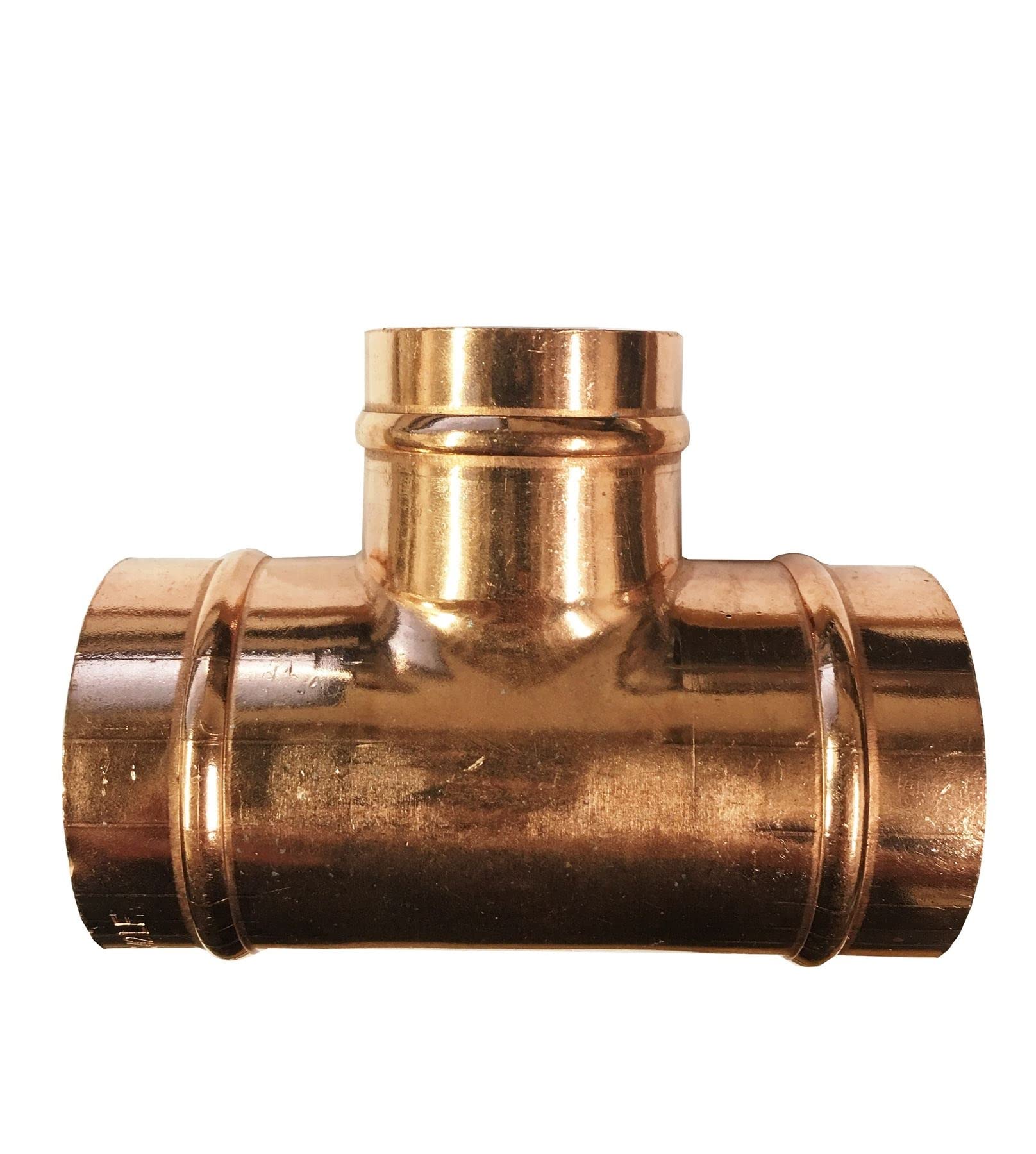 22mm x 22mm x 15mm Solder Ring Reducing Tee - Bag of 2