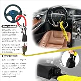 YUFANYA Steering Wheel Lock Car Anti Theft with 3 Keys Yellow YF102801 view 5