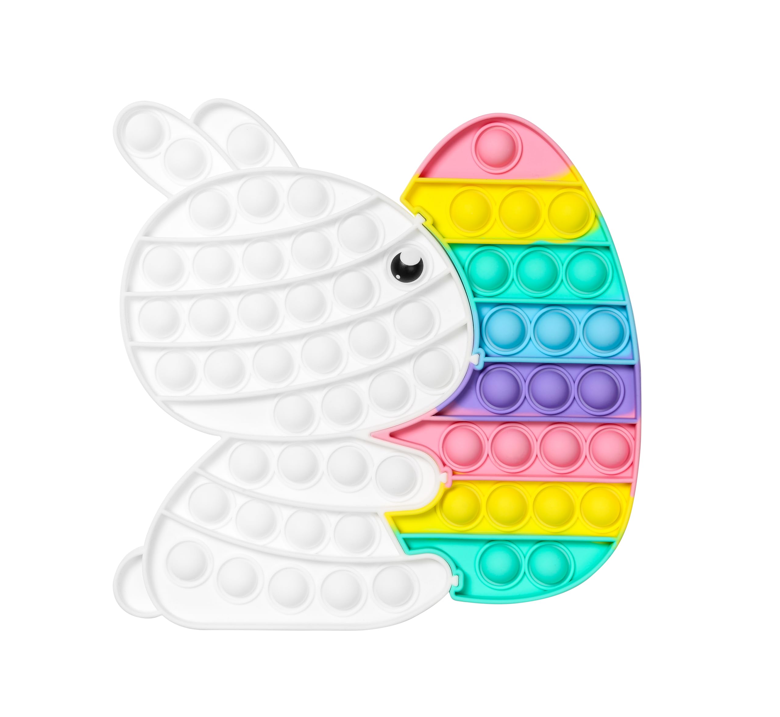 TOMMIKE Easter Bunny Pop It Fidget Toy Bubble Sensory for Anxiety & Stress Relief Special Needs Autism Learning Office School Game Craft Kids Adults (Easter)