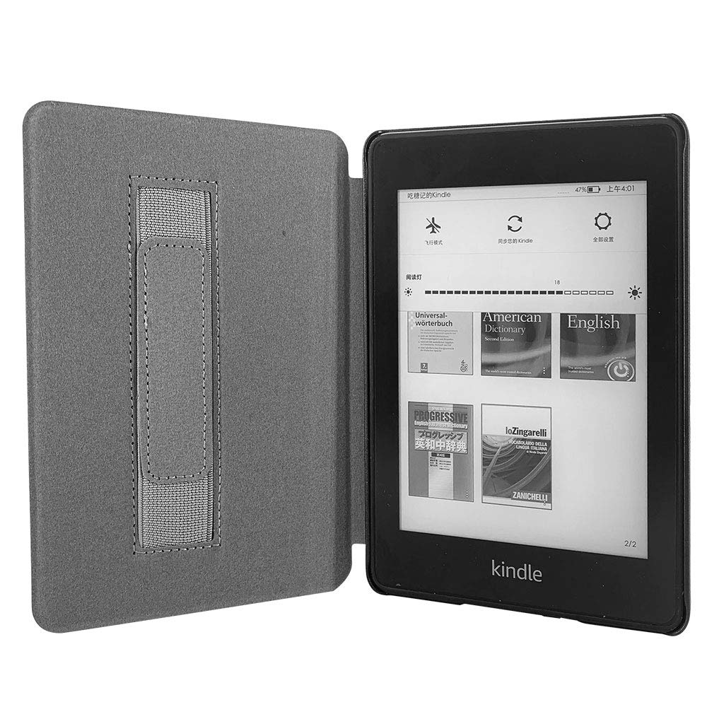 Case for New Kindle (2024/2022 Release) with Hand Strap - Leather Cover Auto Sleep/Wake for 6