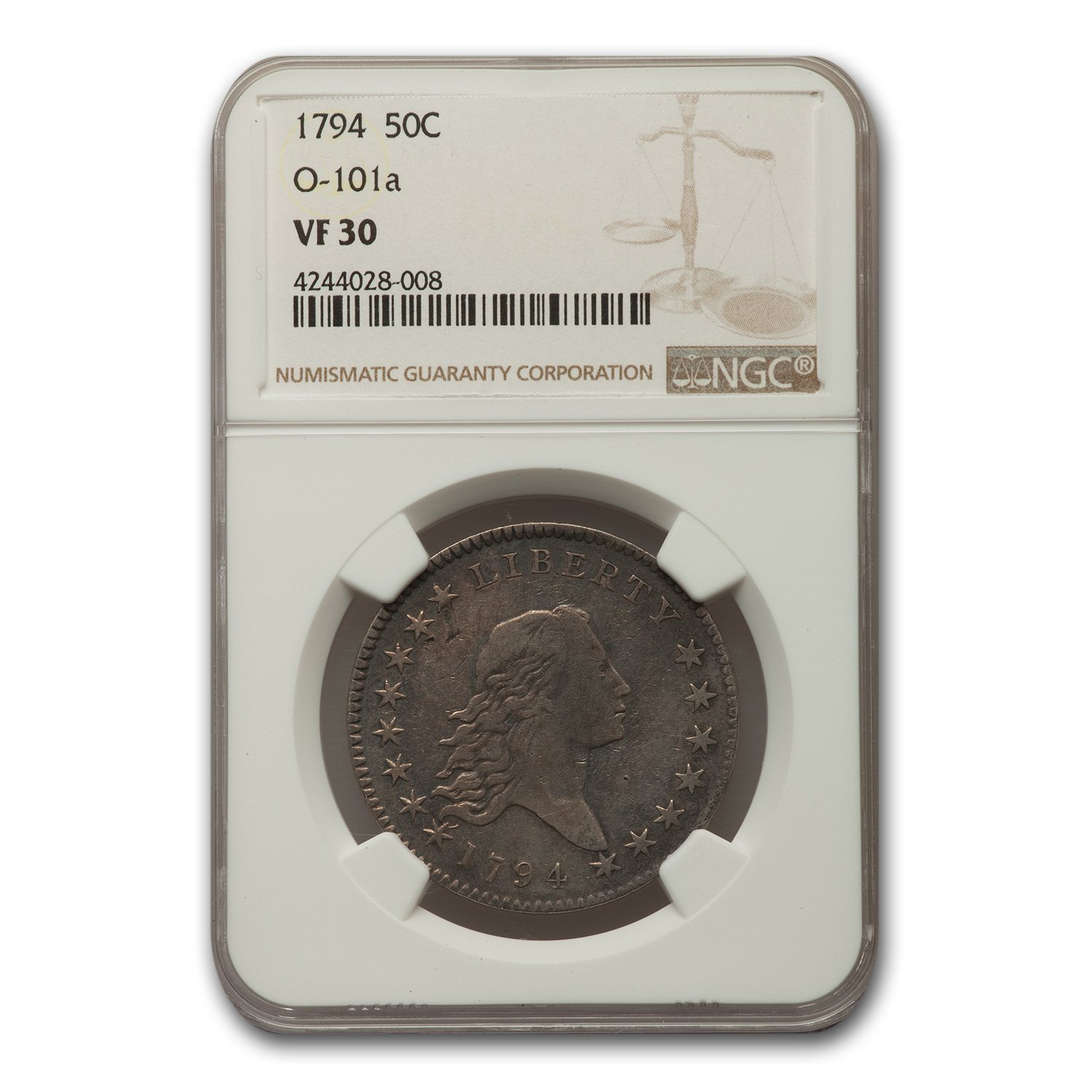 1794 Flowing Hair Half Dollar Vf 30 Ngc O 101a Half Dollar Vf 30