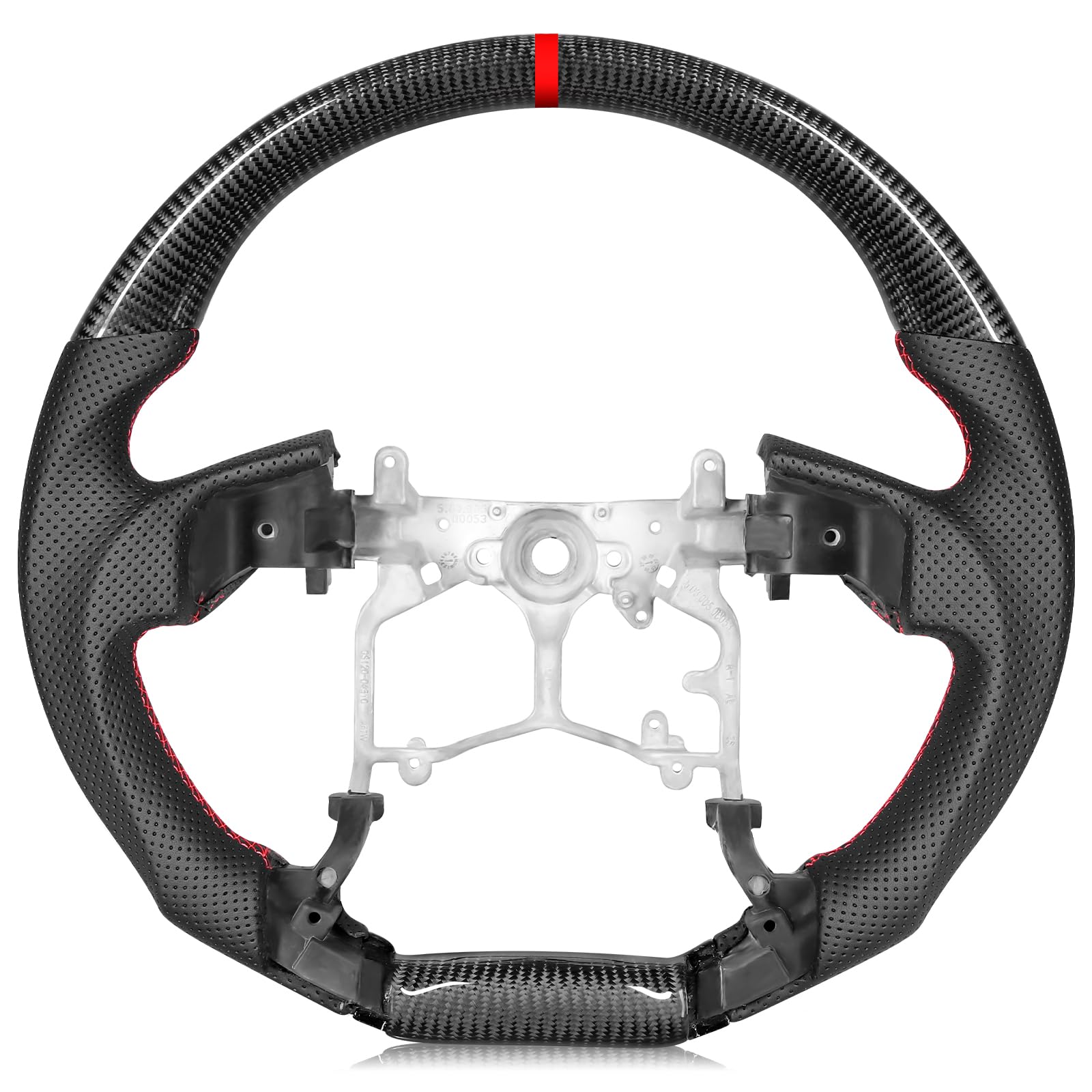 Carbon Fiber Steering Wheel With Black Perforated