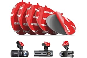 PORMKIG Sticky Adhesive Pads for Dash Cam Mount, 5pcs 63mm(2.48") Round Strong Double-Sided Mounting Sticker Tape Replacement for Dashcam Car Window Dashboard/Windshield Camera Suction Cup Holder Base