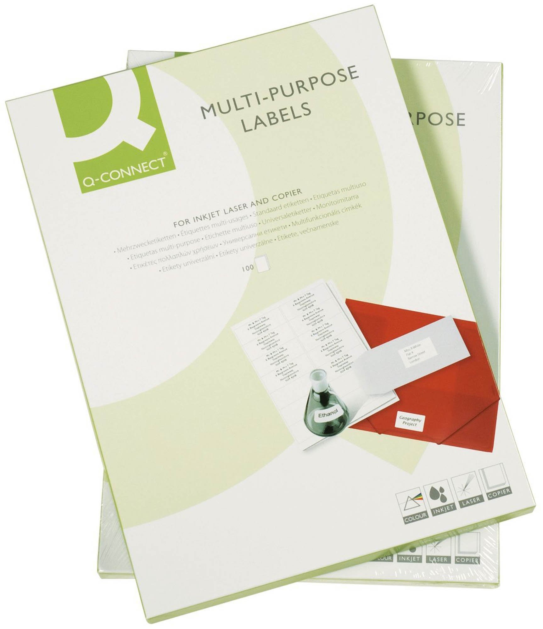 Q-Connect KF10656 Labels White