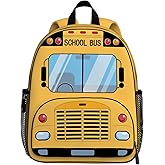 School Bus Toddler Backpack for Little Kids Water Resistance Kindergarten Preschool Bags Children Schoolbag Cute 3D Cartoon Backpacks Gifts for baby Boys Girls