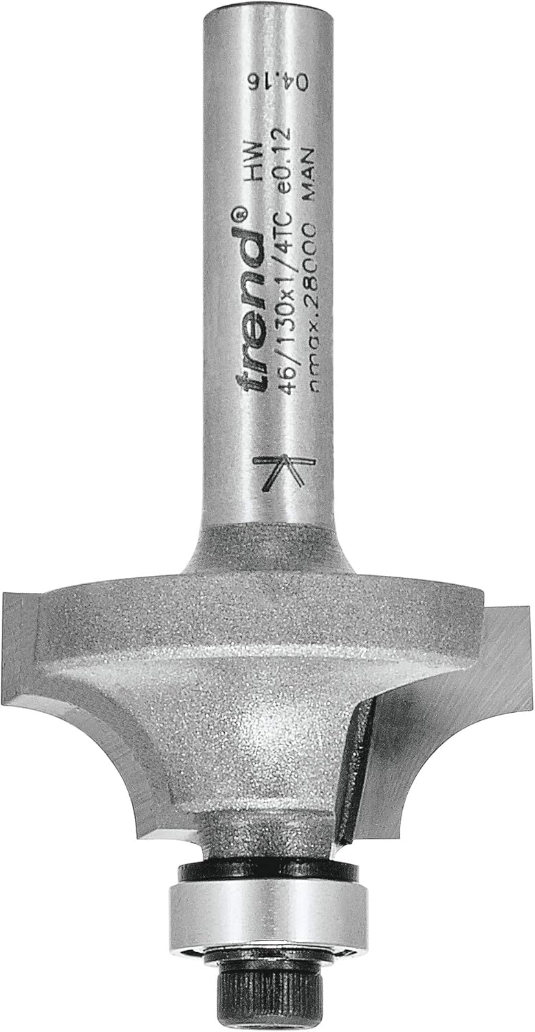 Trend Professional Bearing Guided Trimming Cutter, 1/4 Inch Shank, 9.5mm Cut Diameter, 25.4mm Cut Length - Image 3