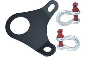 HUDEX 5th Wheel Ultimate Connection Safety Chains Plate with 1/2" Shackles Kit - Heavy Duty Steel Tow Vehicle Safety Chain Mount